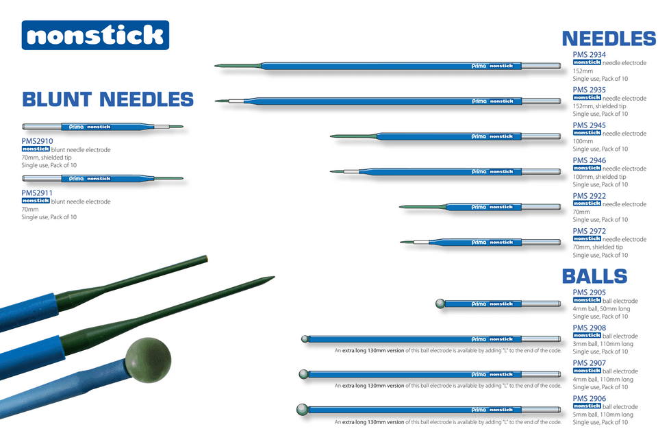 Non Stick Teflon Needles Ball Koter Uçları